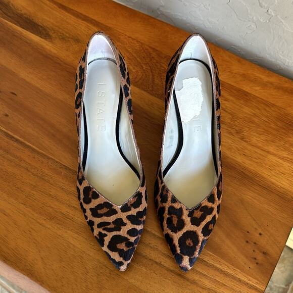 1. State animal print calf hair chunky heel pointed toe size 6.5 - Picture 2 of 5